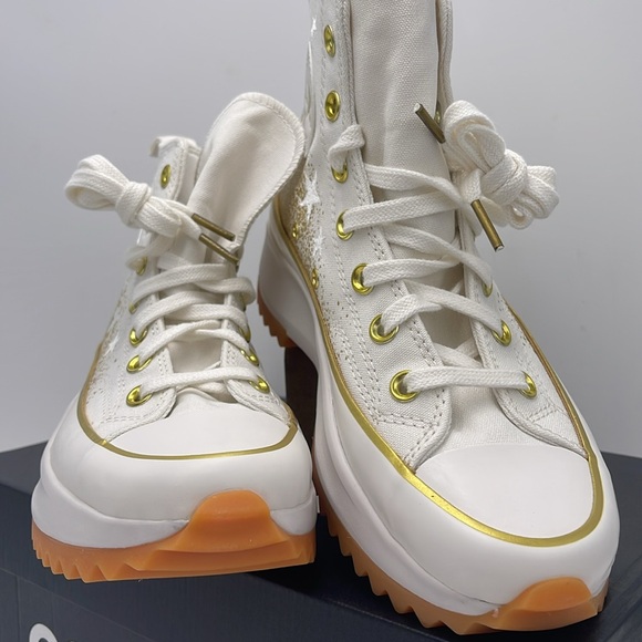Converse WMNS RUN STAR HIKE HI VINTAGE WHITE/VINTAGE WHITE A12900C Platforms Sne - Picture 6 of 16